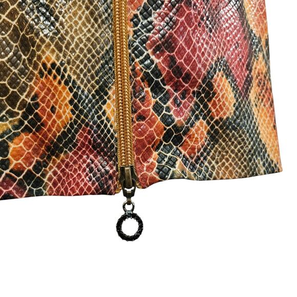 Cache Vintage Snake Print Zip Bodycon Dress - Picture 9 of 12